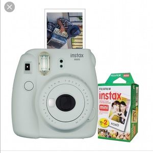 grey fuji film camera